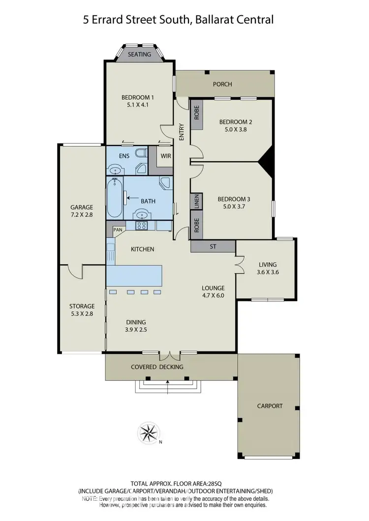 Floorplan of Homely house listing, 5 Errard Street South, Ballarat Central VIC 3350