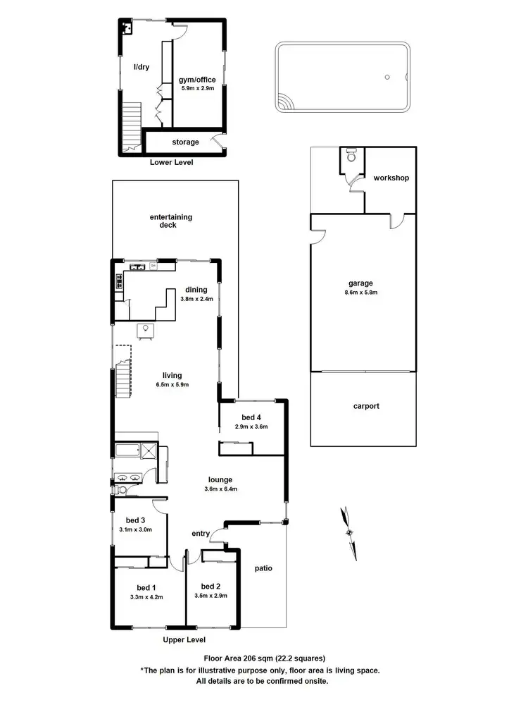 Floorplan of Homely house listing, 22 Clifford Grove, Tecoma VIC 3160