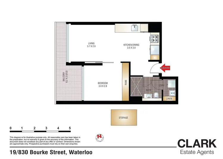 Floorplan of Homely apartment listing, 19/830 Bourke Street, Waterloo NSW 2017