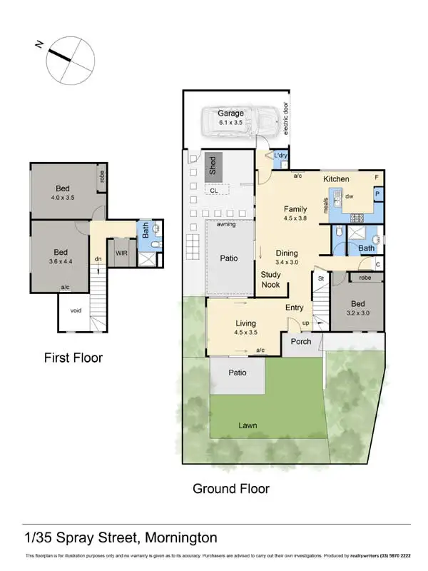 Floorplan of Homely house listing, 1/35 Spray Street, Mornington VIC 3931