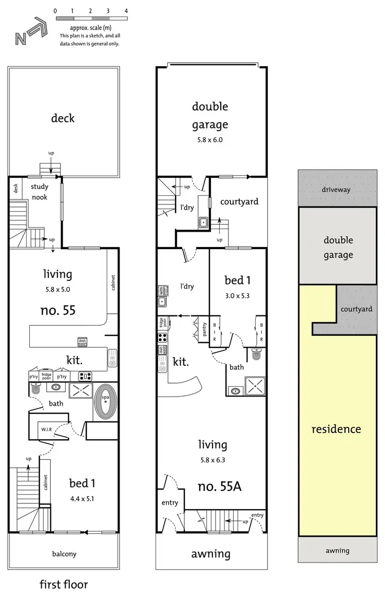 Floorplan of Homely townhouse listing, 55 Chatsworth Quadrant, Templestowe Lower VIC 3107