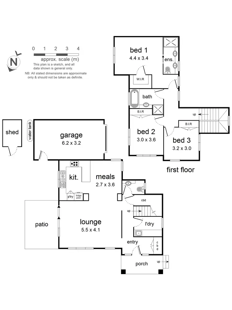 Floorplan of Homely townhouse listing, 1 & 2/132 Warrandyte Road, Ringwood VIC 3134