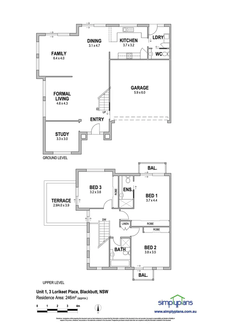 Floorplan of Homely townhouse listing, 1/3 Lorikeet Place, Blackbutt NSW 2529