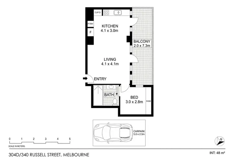 Floorplan of Homely apartment listing, 304D/340 Russell Street, Springvale VIC 3000