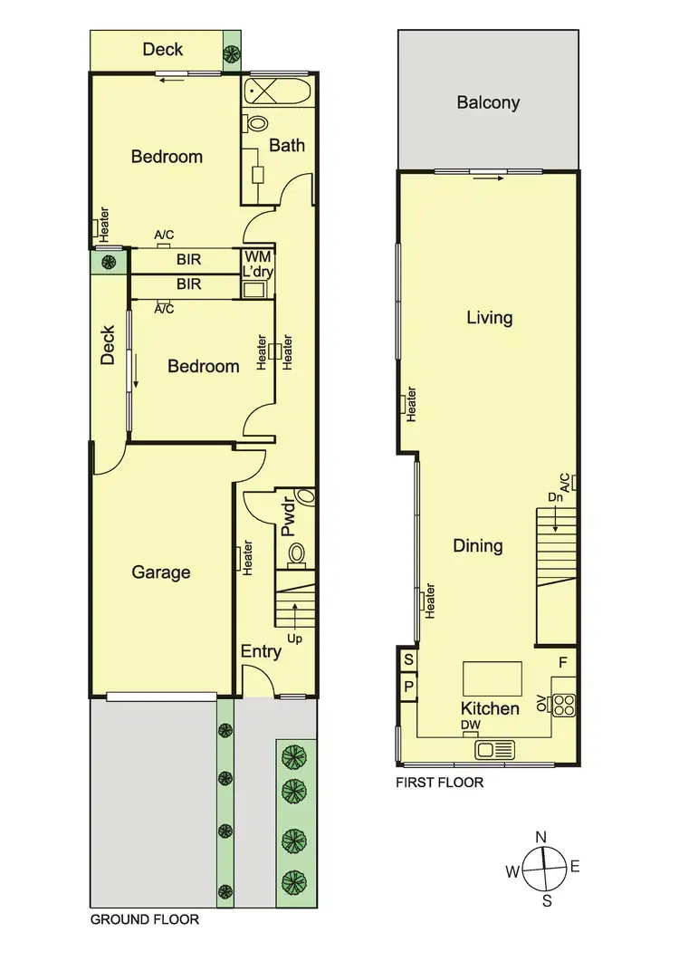Floorplan of Homely townhouse listing, 1/34 Gourlay Street, St Kilda East VIC 3183