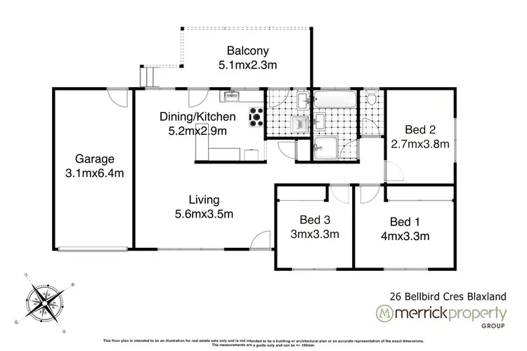 Floorplan of Homely house listing, 26 Bellbird Crescent, Blaxland NSW 2774