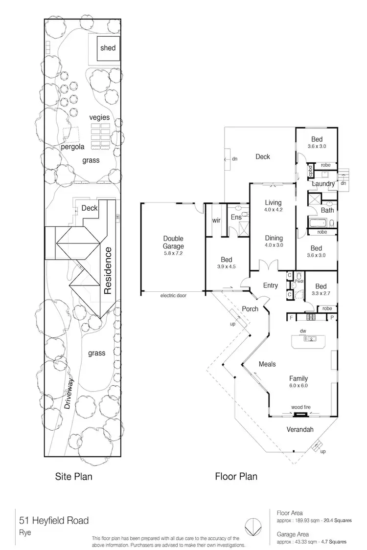 Floorplan of Homely house listing, 51 Heyfield Road, Rye VIC 3941