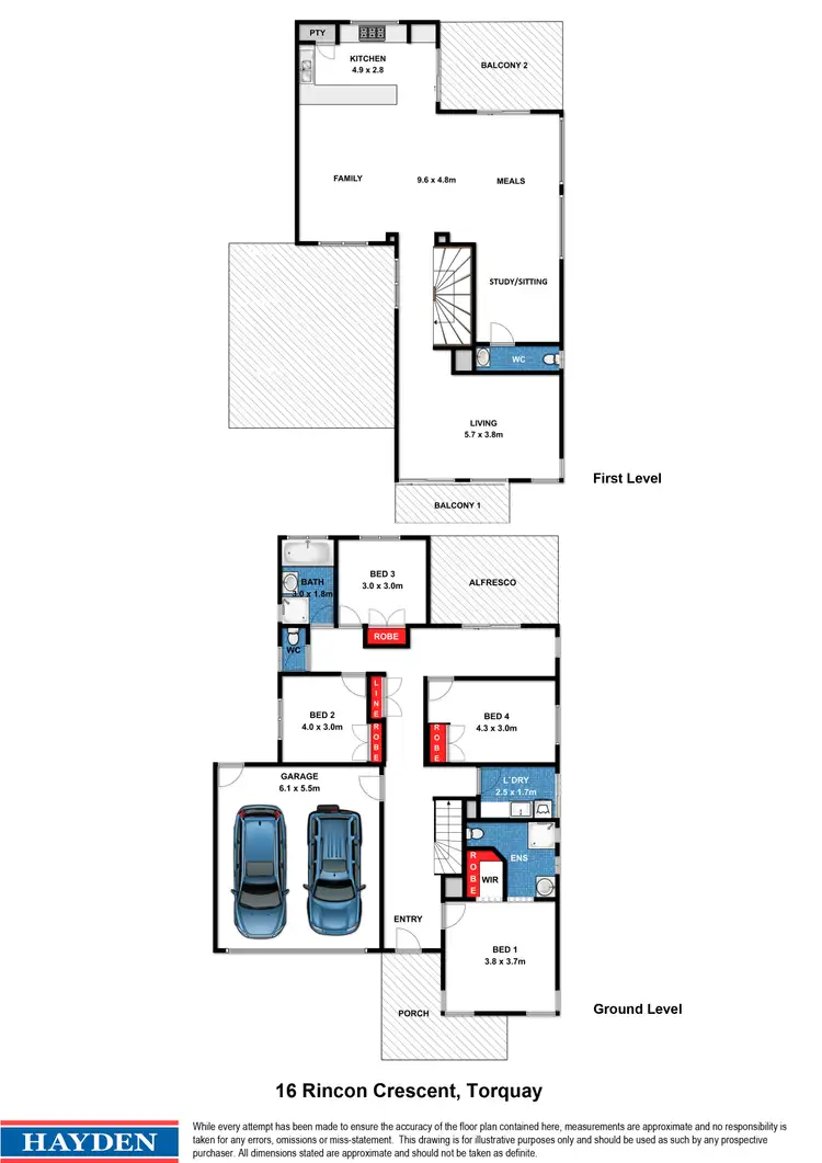 Floorplan of Homely house listing, 16 Rincon Crescent, Torquay VIC 3228