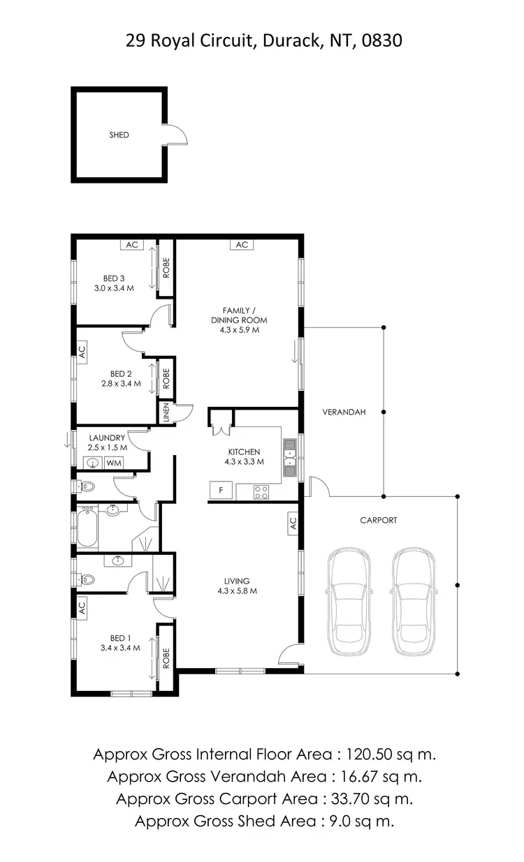 Floorplan of Homely house listing, 29 Royal Circuit, Durack NT 830