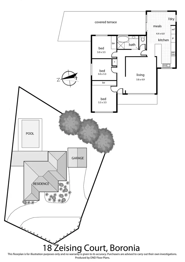 Floorplan of Homely house listing, 18 Zeising Court, Boronia VIC 3155