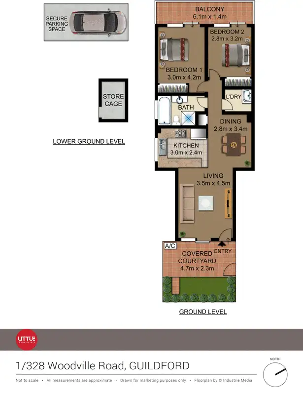 Floorplan of Homely apartment listing, 1/328 Woodville Road, Guildford NSW 2161