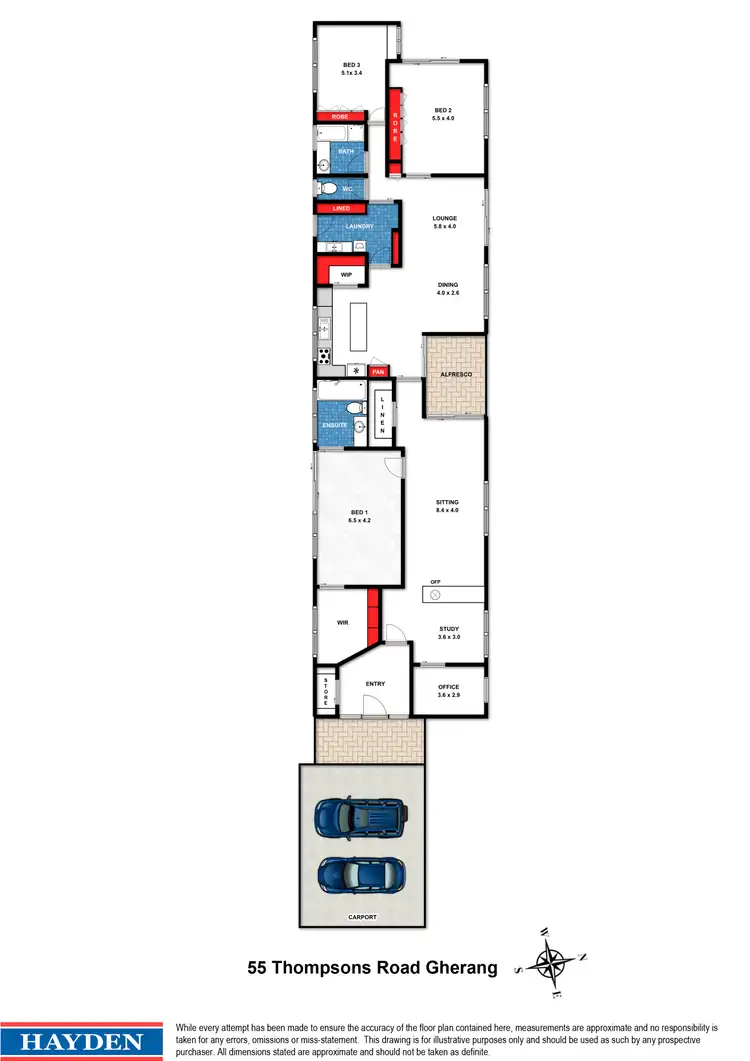 Floorplan of Homely rural property listing, 55 Thompsons Road, Gherang VIC 3240