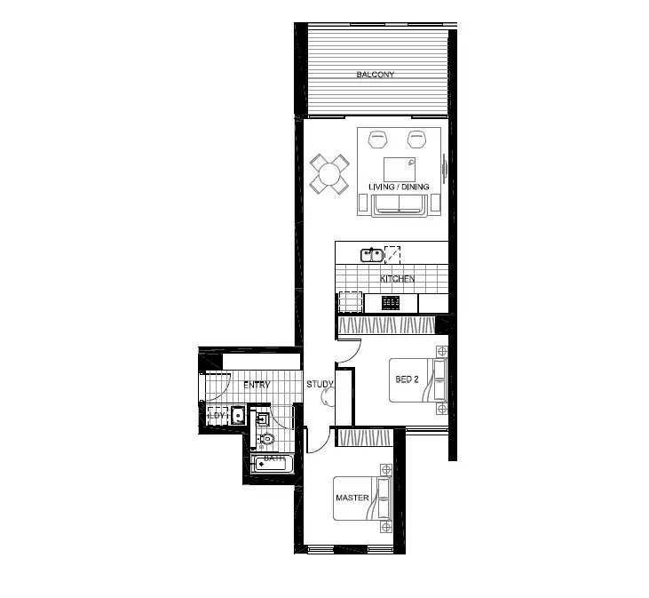 Floorplan of Homely unit listing, S604/600 Victoria Road, Ryde NSW 2112