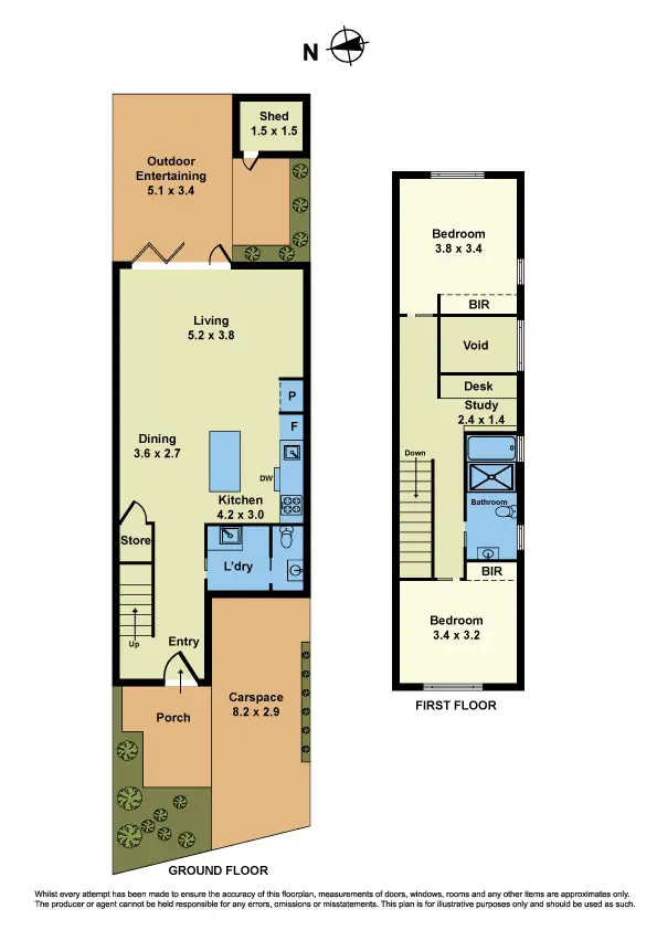 Floorplan of Homely townhouse listing, 16 Steele Street, Newport VIC 3015