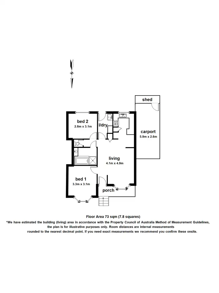 Floorplan of Homely unit listing, 3/83 Sandells Road, Tecoma VIC 3160