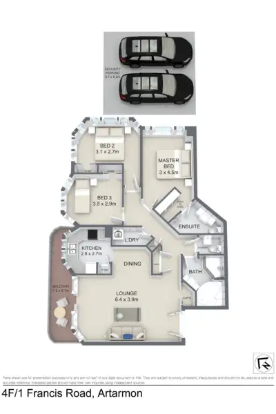Floorplan of Homely apartment listing, 4F/1 Francis Road, Artarmon NSW 2064