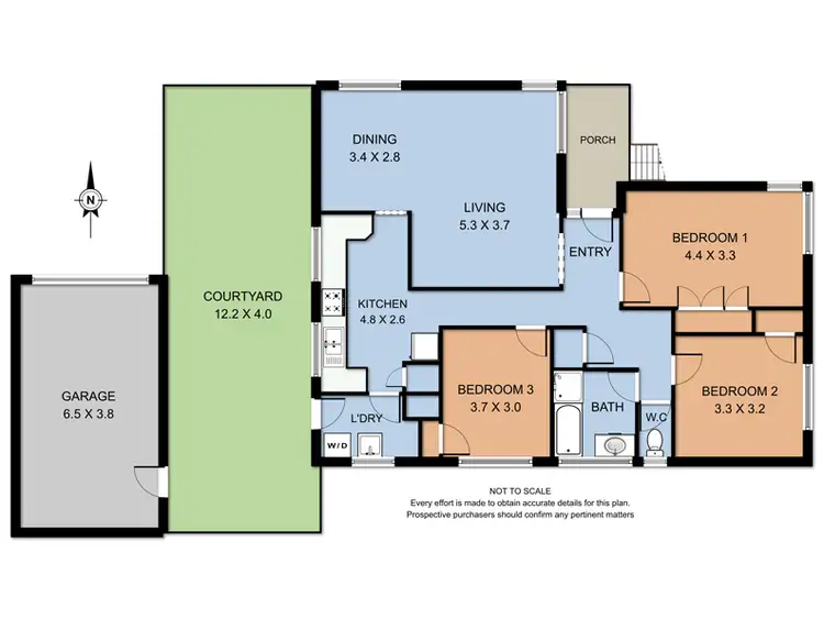 Floorplan of Homely unit listing, 1/88 Fonteyn Drive, Wantirna South VIC 3152