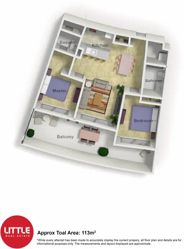 Floorplan of Homely unit listing, 15/82 Boundary Street, Brisbane QLD 4000