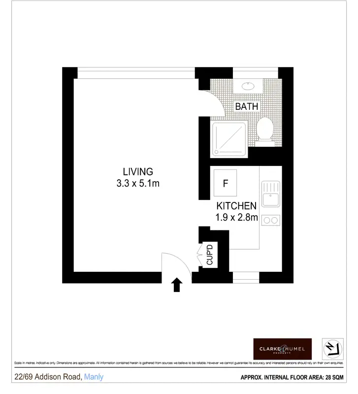 Floorplan of Homely apartment listing, 22/69 Addison Road, Manly NSW 2095