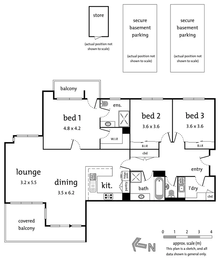 Floorplan of Homely apartment listing, 305/1 Sovereign Point Court, Doncaster VIC 3108