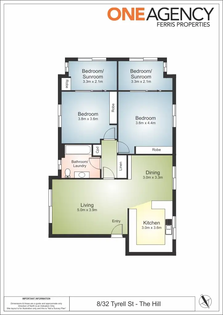 Floorplan of Homely apartment listing, 8/32 Tyrrell Street, The Hill NSW 2300