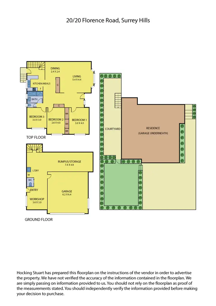 Floorplan of Homely unit listing, 20/20 Florence Road, Surrey Hills VIC 3127