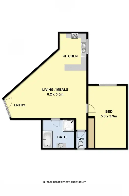 Floorplan of Homely apartment listing, 14/30-32 Hesse Street, Queenscliff VIC 3225