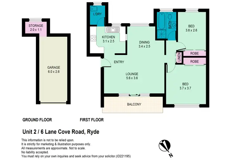 Floorplan of Homely unit listing, 2/6 Lane Cove Road, Ryde NSW 2112