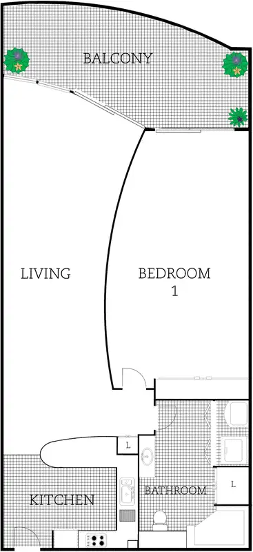 Floorplan of Homely unit listing, 506/86-88 Northbourne Avenue, Braddon ACT 2612