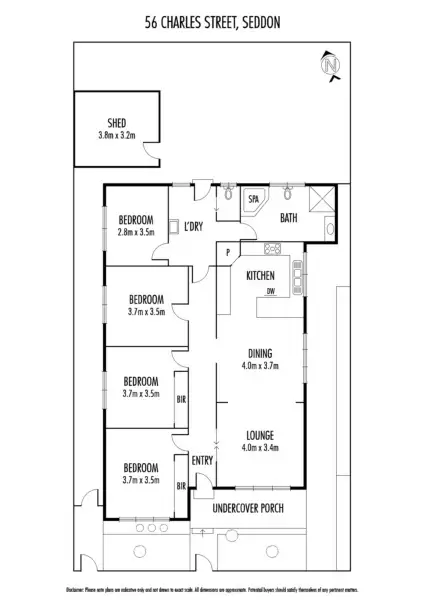 Floorplan of Homely house listing, 56 Charles Street, Seddon VIC 3011