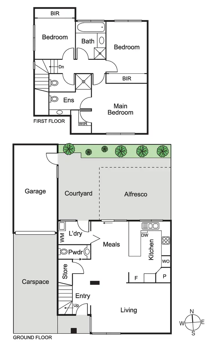 Floorplan of Homely townhouse listing, 3/14 Rigby Avenue, Carnegie VIC 3163