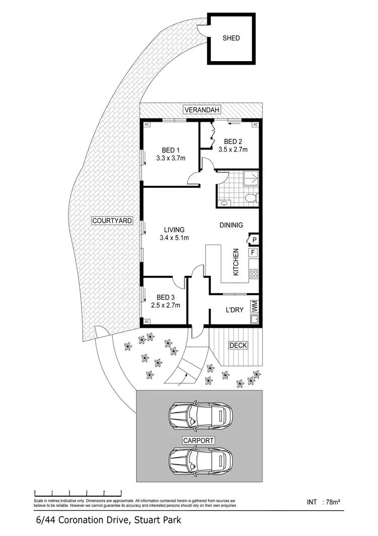 Floorplan of Homely townhouse listing, 6/44 Coronation Drive, Stuart Park NT 820