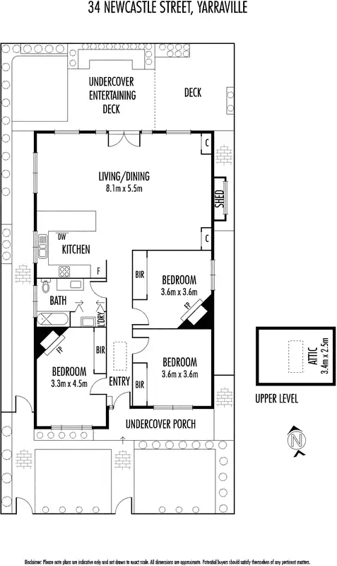 Floorplan of Homely house listing, 34 Newcastle Street, Yarraville VIC 3013