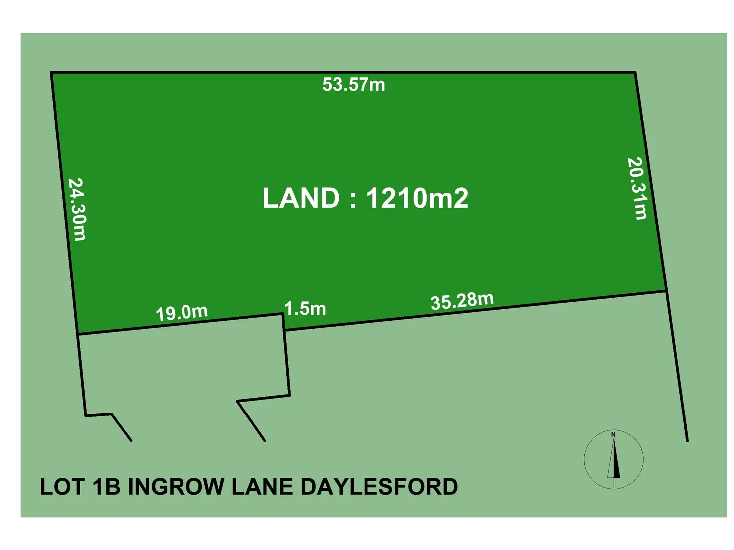 Floorplan of Homely land listing, 1b Ingrow Lane, Daylesford VIC 3460