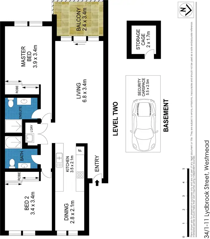 Floorplan of Homely apartment listing, 34/1-11 Lydbrook Street, Westmead NSW 2145