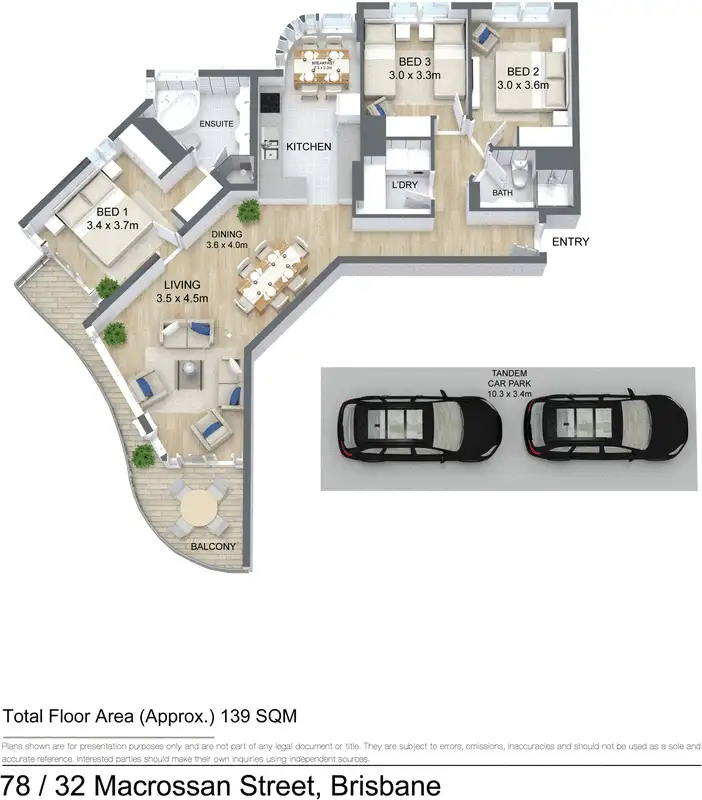 Floorplan of Homely unit listing, 78/32 Macrossan Street, Brisbane QLD 4000