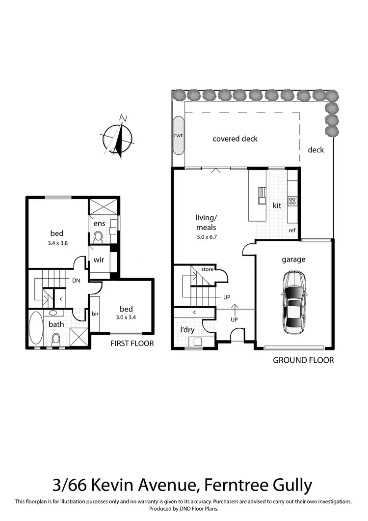 Floorplan of Homely townhouse listing, 3/66 Kevin Avenue, Ferntree Gully VIC 3156