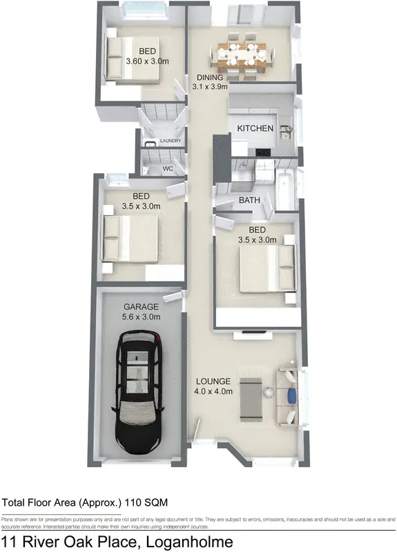 Floorplan of Homely house listing, 11 River Oak Place, Loganholme QLD 4129