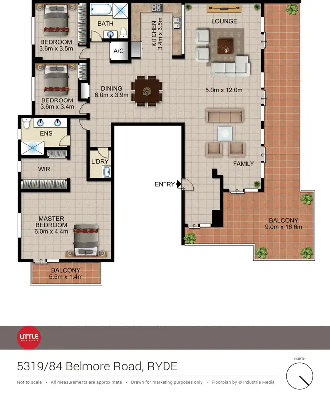 Floorplan of Homely apartment listing, 5319/84 Belmore Street, Ryde NSW 2112
