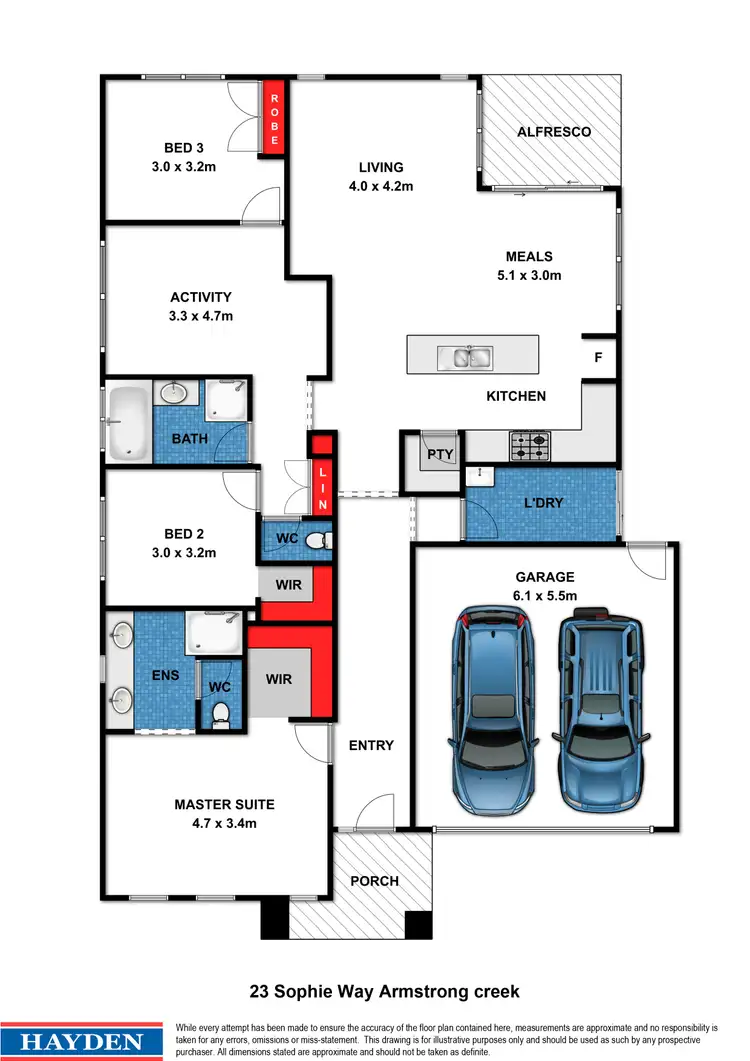 Floorplan of Homely house listing, 23 Sophie Way, Armstrong Creek VIC 3217