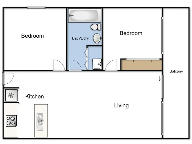 Floorplan of Homely apartment listing, 805/70 Speakmen Street, Kensington VIC 3031