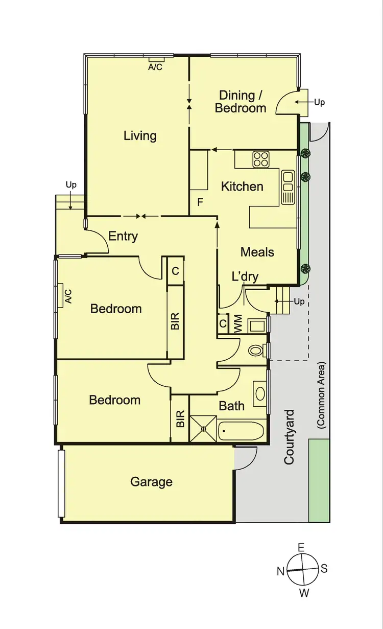 Floorplan of Homely unit listing, 1/205 Grange Road, Glen Huntly VIC 3163