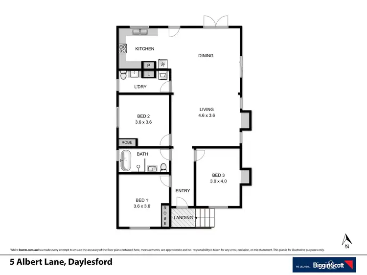 Floorplan of Homely house listing, 5 Albert Lane, Daylesford VIC 3460
