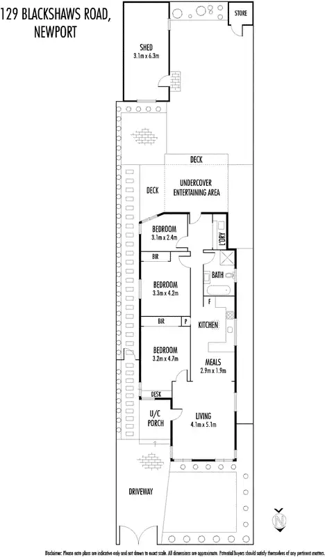 Floorplan of Homely house listing, 129 Blackshaws Road, Newport VIC 3015