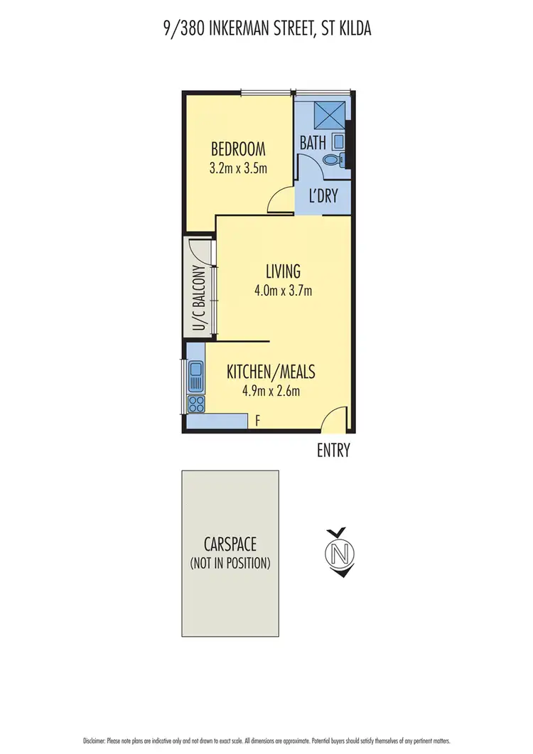 Floorplan of Homely apartment listing, 9/380 Inkerman Street, St Kilda East VIC 3183
