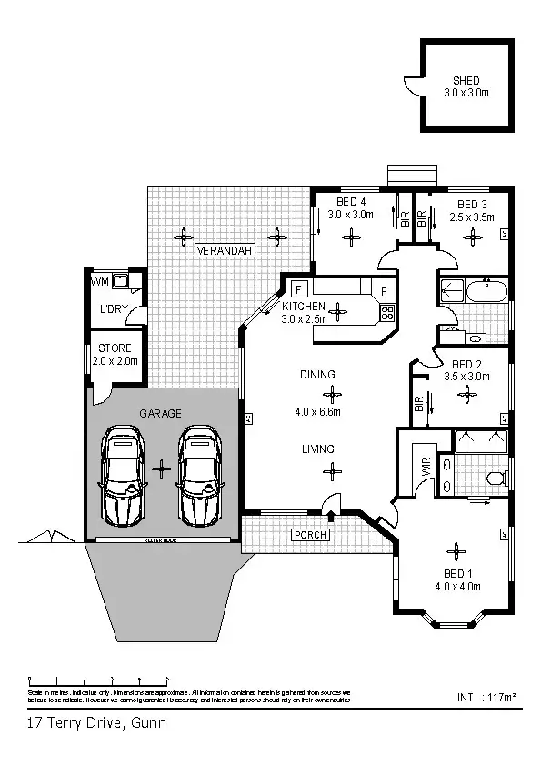 Floorplan of Homely house listing, 17 Terry Drive, Gunn NT 832