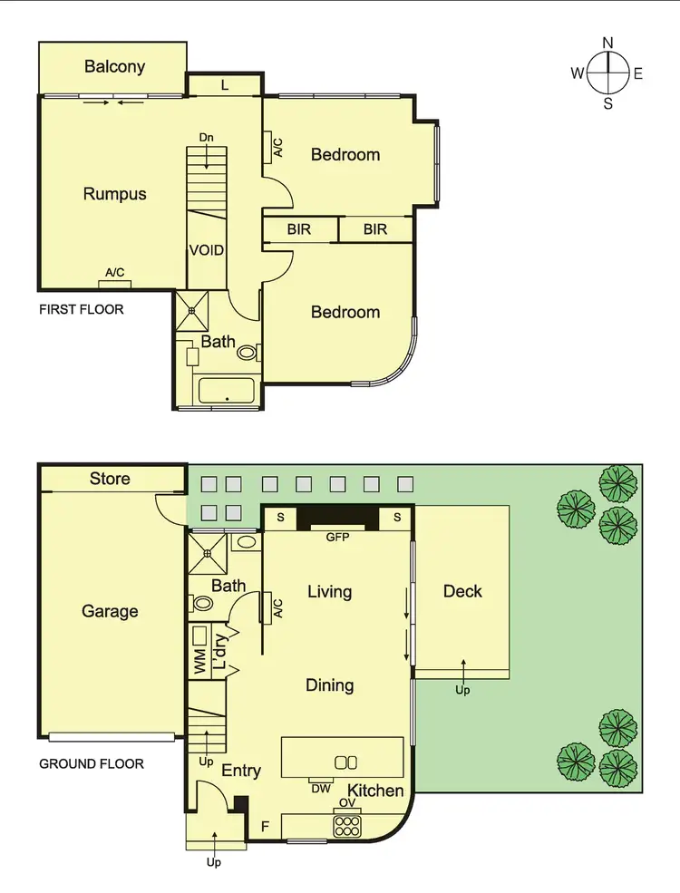Floorplan of Homely townhouse listing, 1/70 Truganini Road, Carnegie VIC 3163