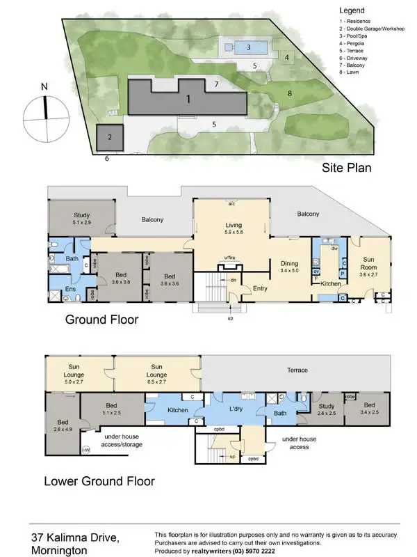 Floorplan of Homely house listing, 37 Kalimna Drive, Mornington VIC 3931