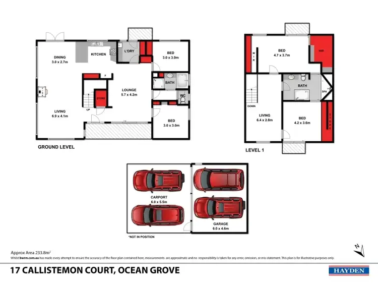 Floorplan of Homely house listing, 17 Callistemon Court, Ocean Grove VIC 3226