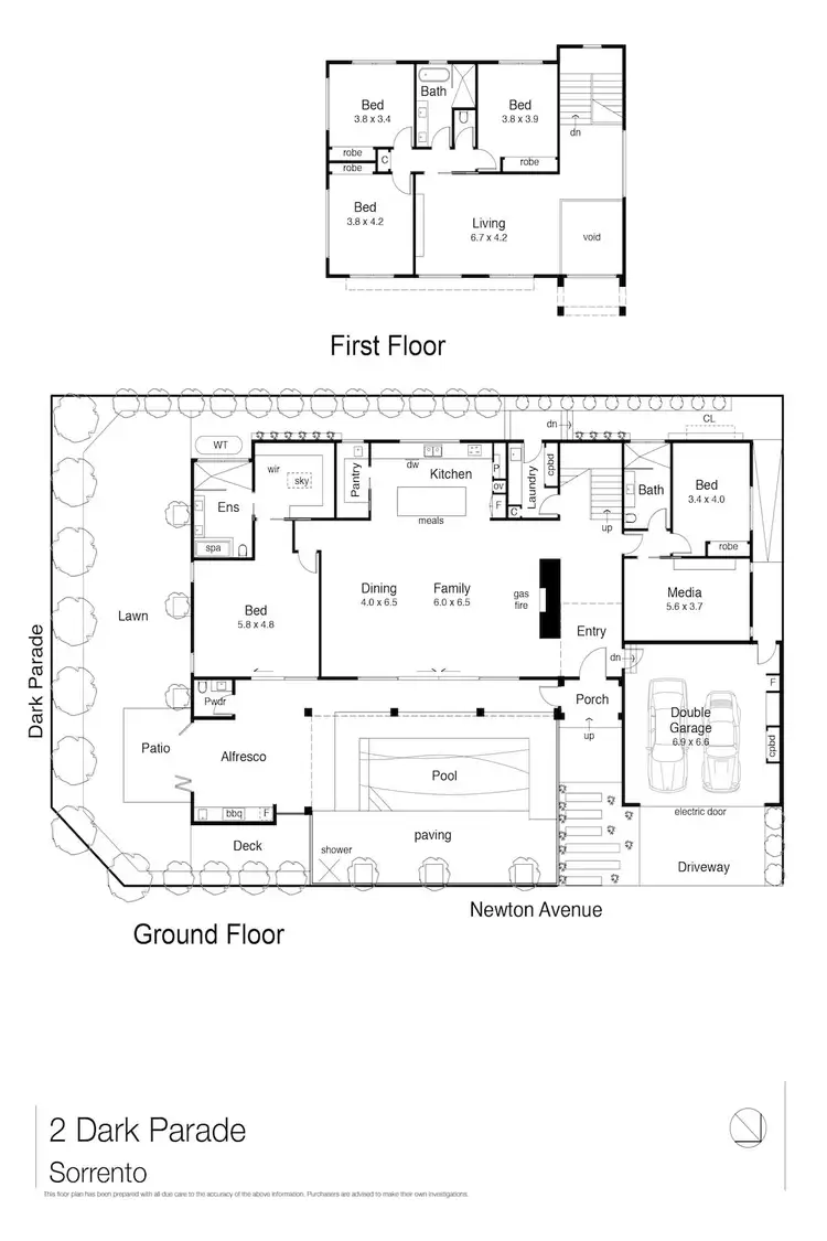 Floorplan of Homely house listing, 2 Dark Parade, Sorrento VIC 3943